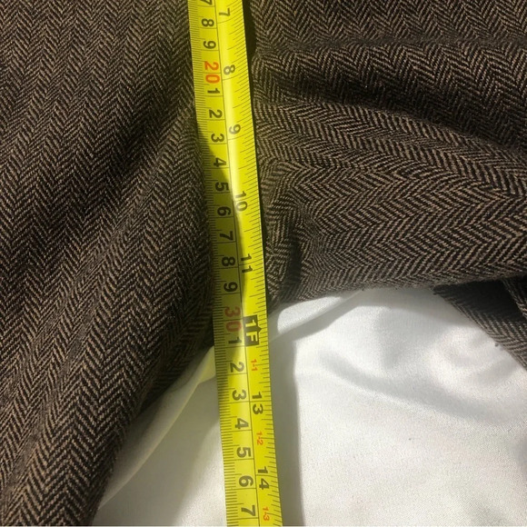 Banana Republic Reegan Wool Blend  Trousers Brown Herringbone pockets - Picture 10 of 12